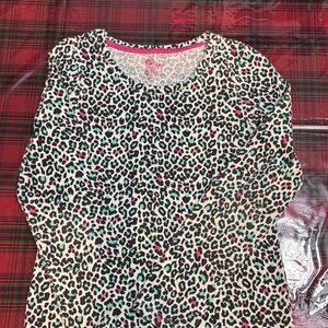 Epic Threads Leopard Print Top with Pink Accents